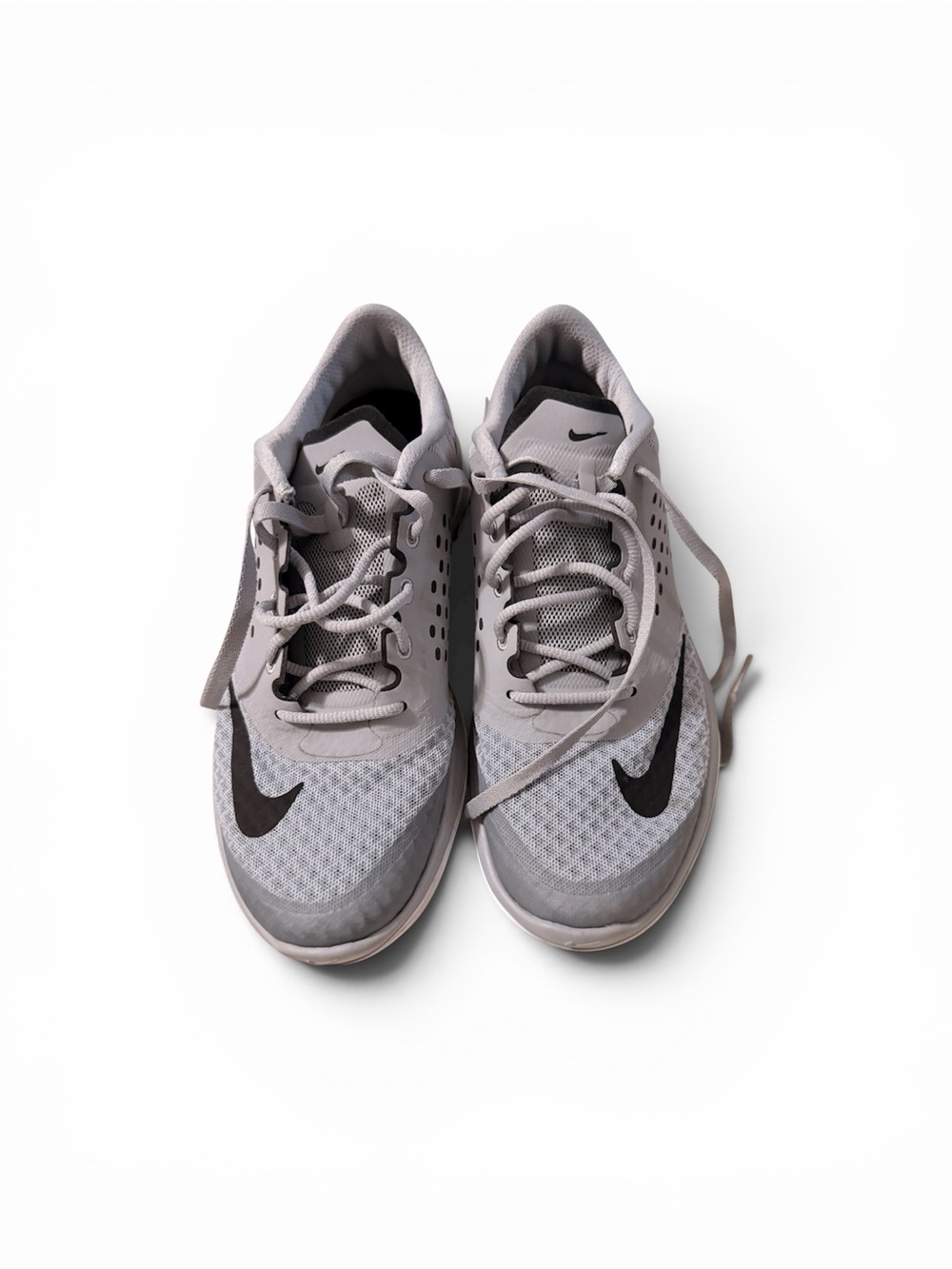 Nike Grey Athletic Sneakers with Black Swoosh